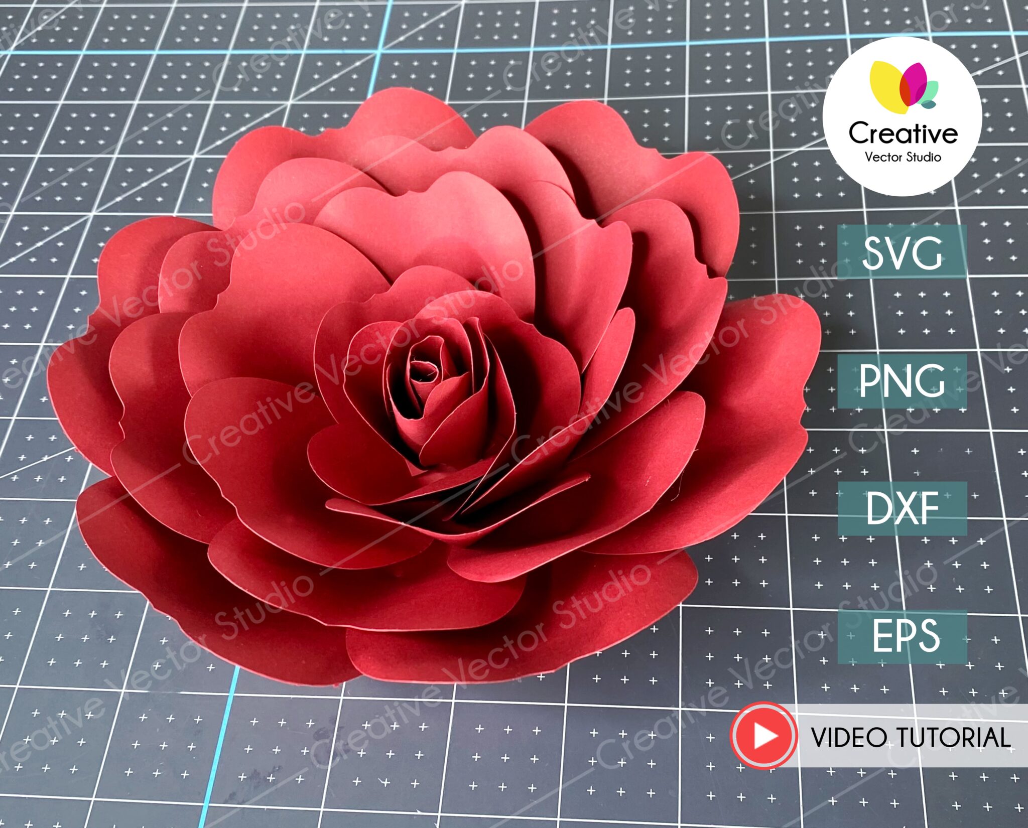 Giant Flower SVG Template #2 | Creative Vector Studio