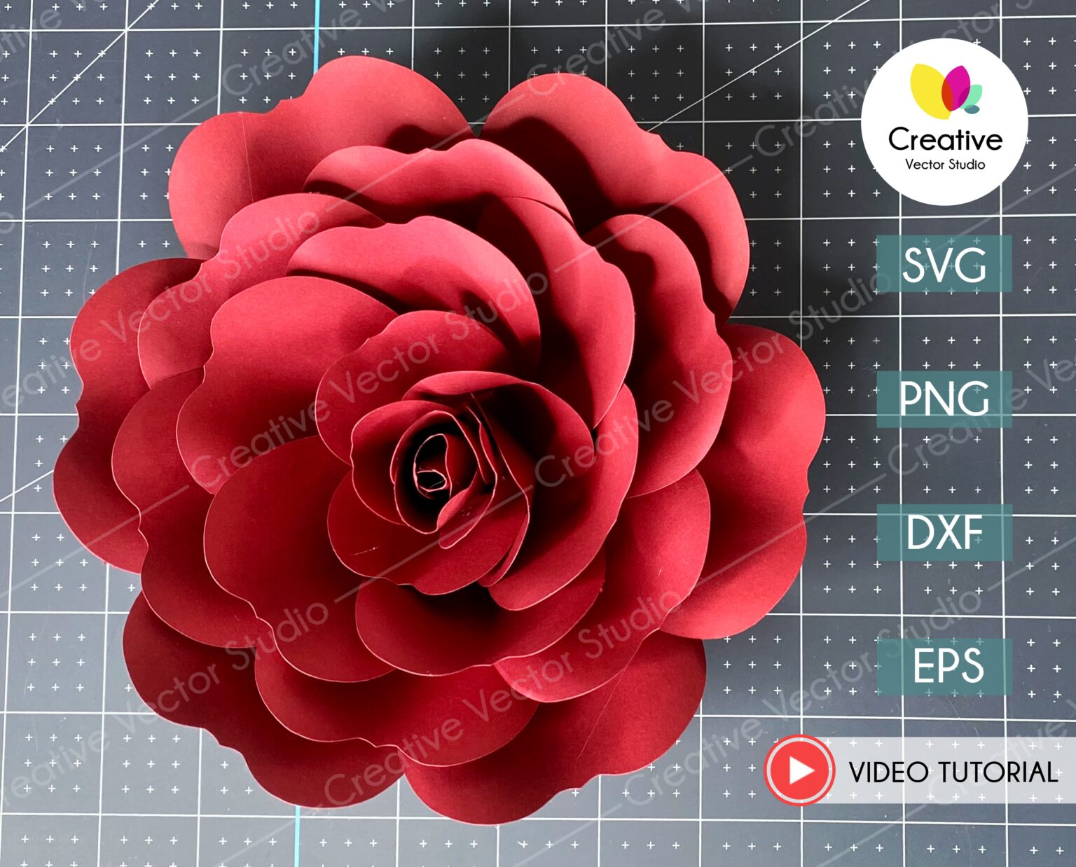 Giant Flower SVG Template #2 | Creative Vector Studio