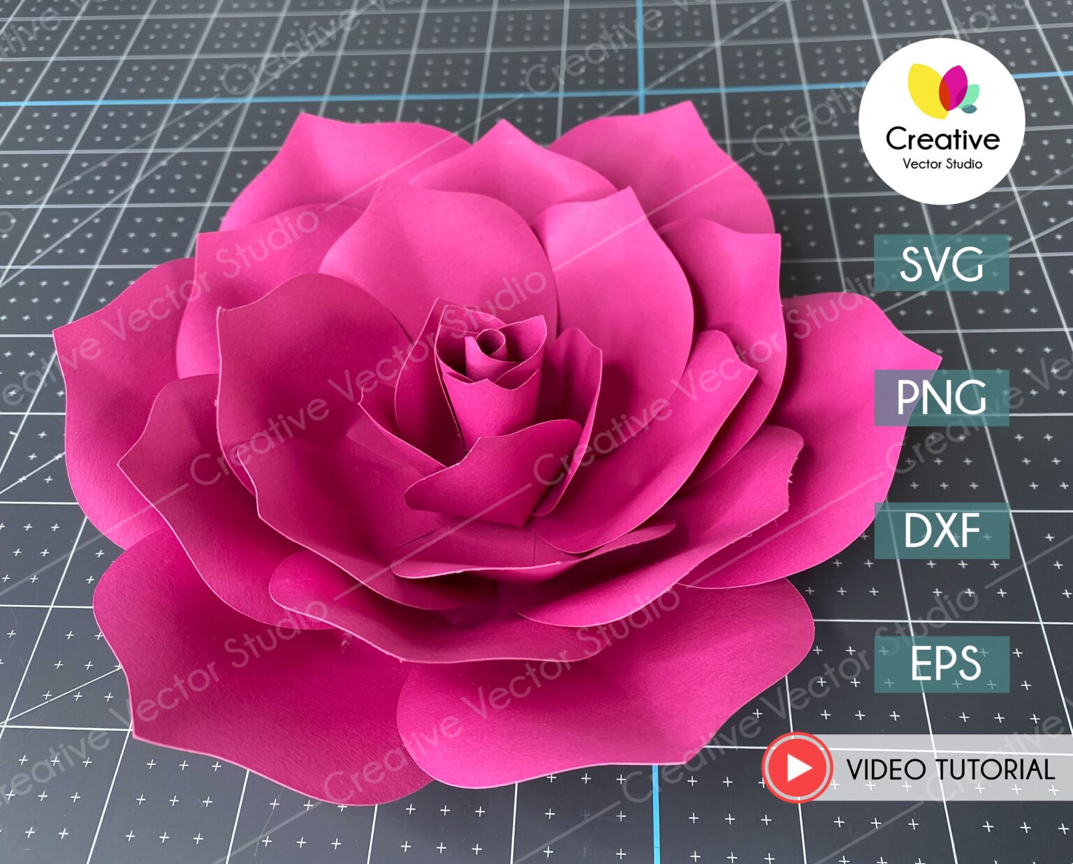 Giant Flower SVG Template #1 | Creative Vector Studio