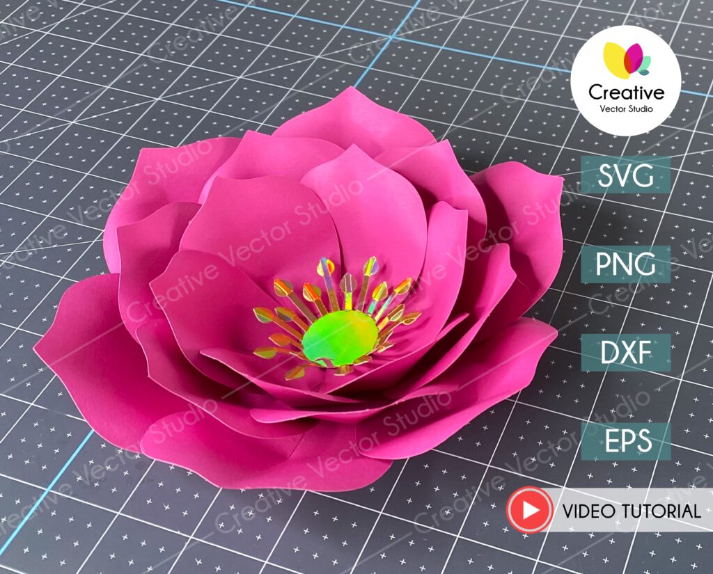 Giant Flower SVG Template #1 | Creative Vector Studio