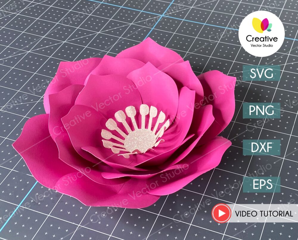 Giant Flower SVG Template 1 Creative Vector Studio   Paper Giant Flower Svg 12 1000x806 