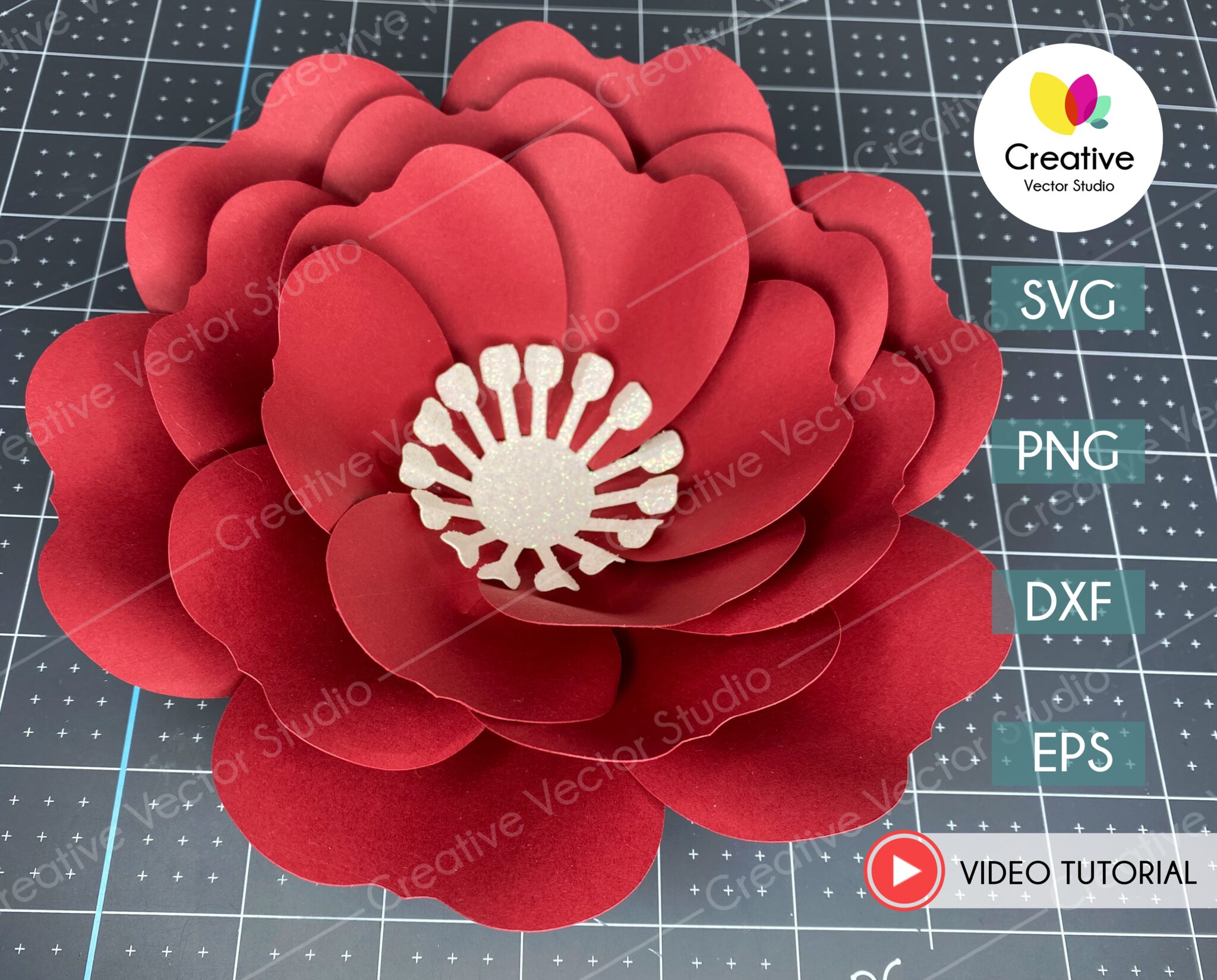 Giant Flower SVG Template #2 | Creative Vector Studio