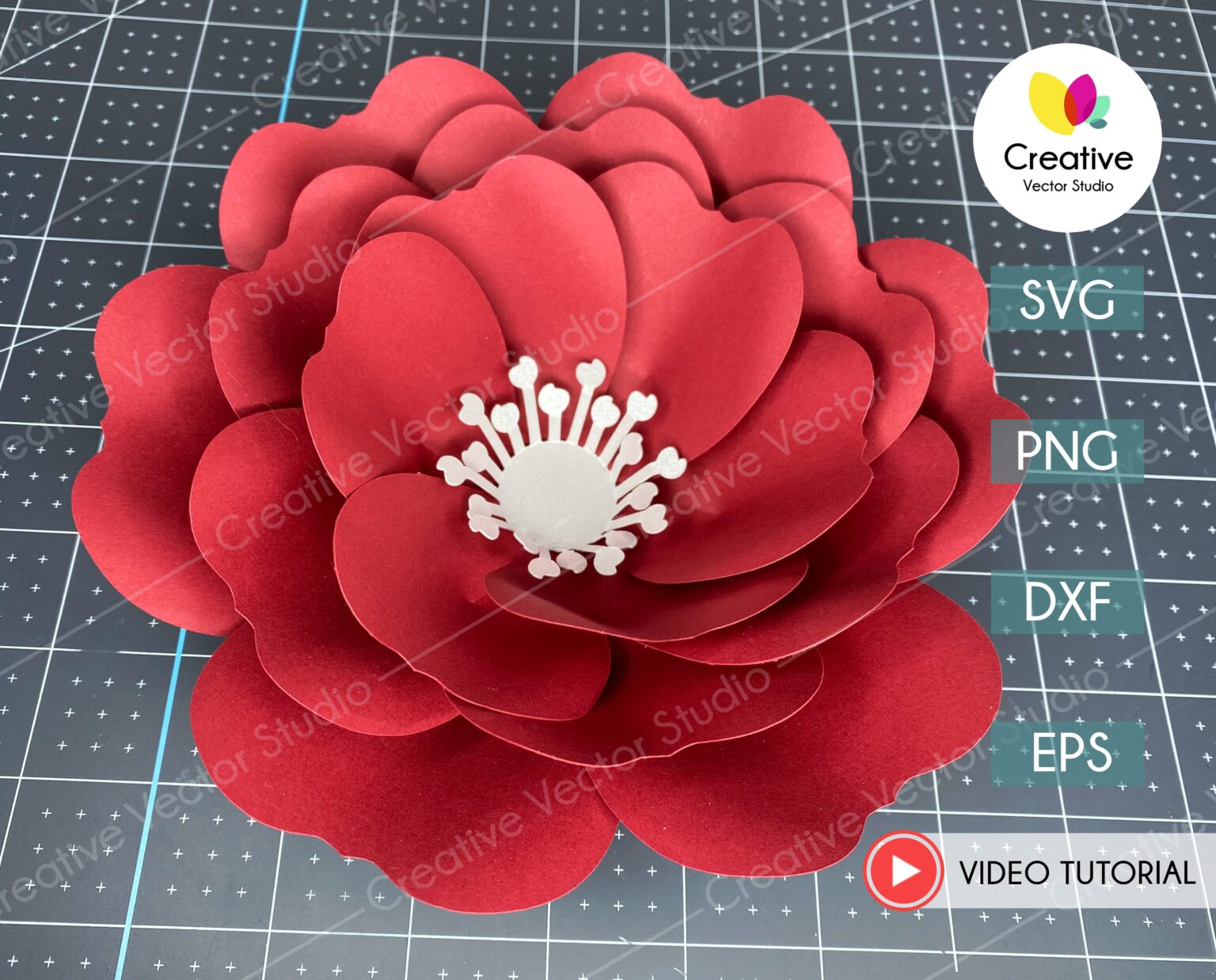 Giant Flower SVG Template #2 | Creative Vector Studio