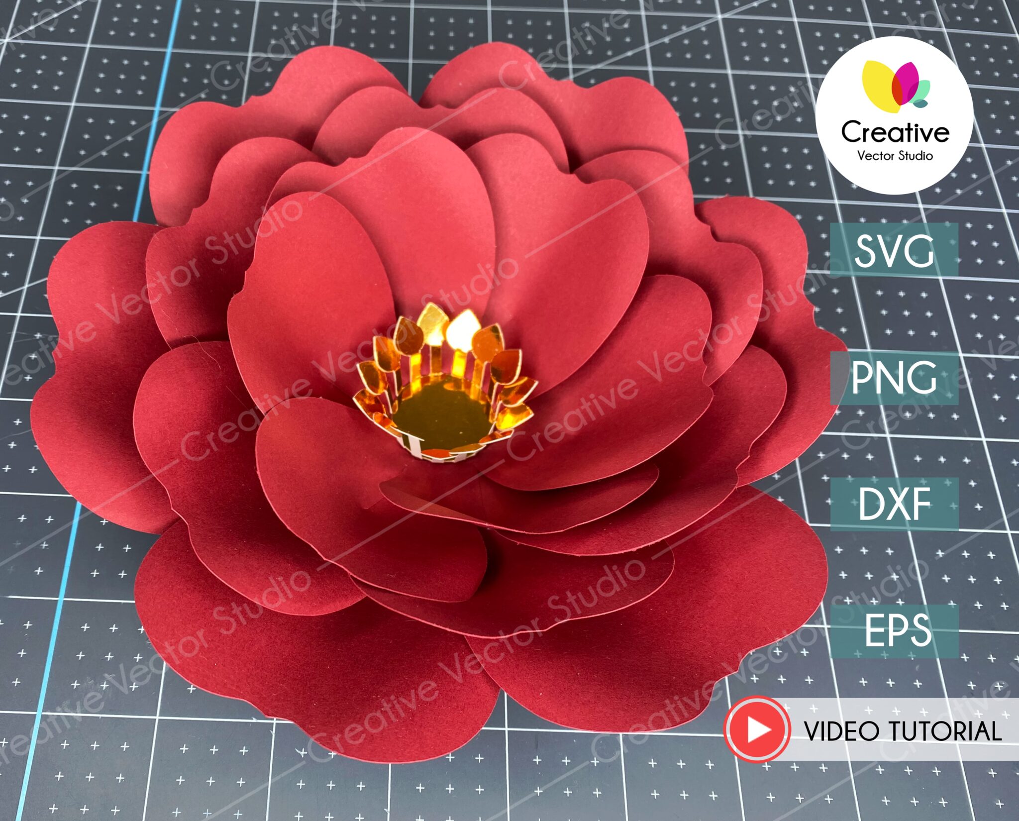 Giant Flower SVG Template #2 | Creative Vector Studio