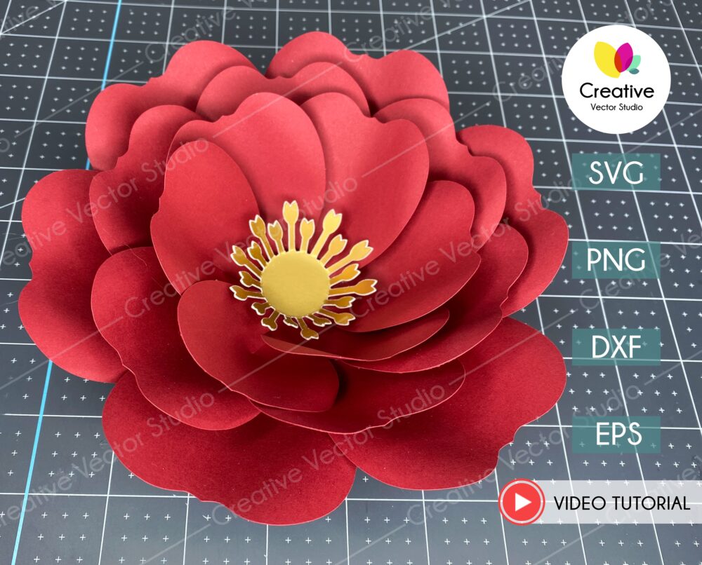 Giant Flower SVG Template #2 | Creative Vector Studio