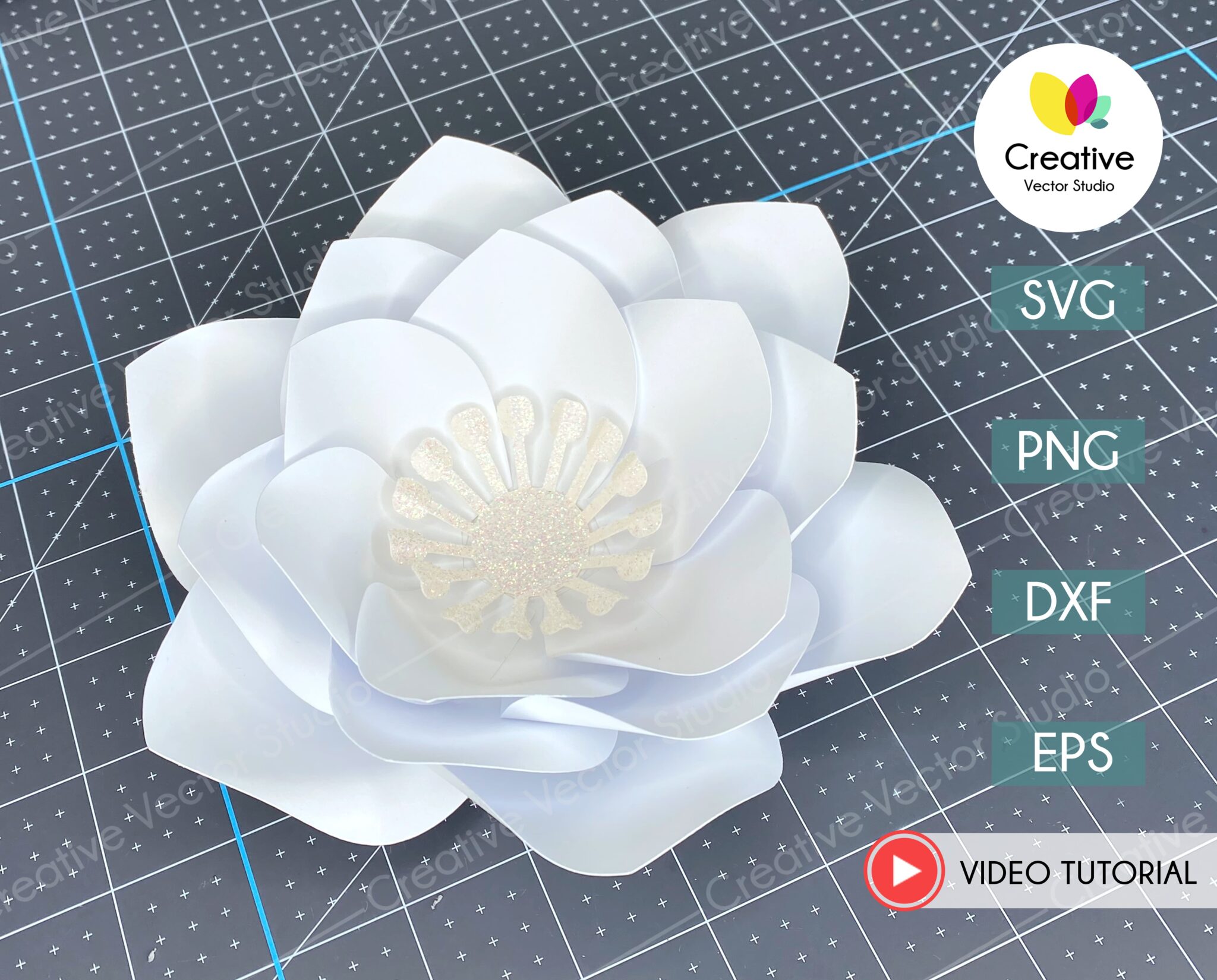 Giant Flower SVG Template #3 | Creative Vector Studio