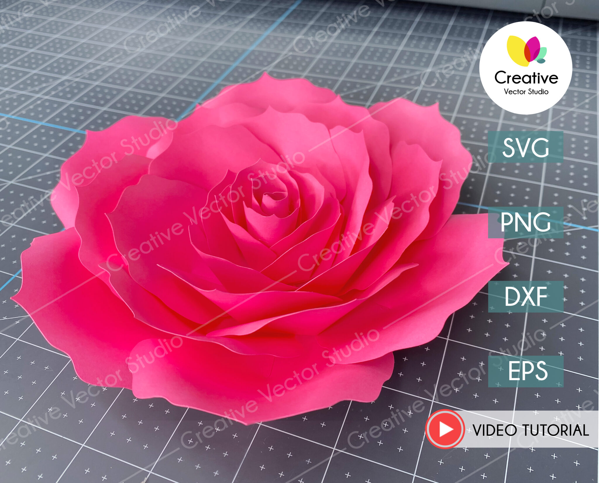 Giant Flower SVG Template #5 | Creative Vector Studio