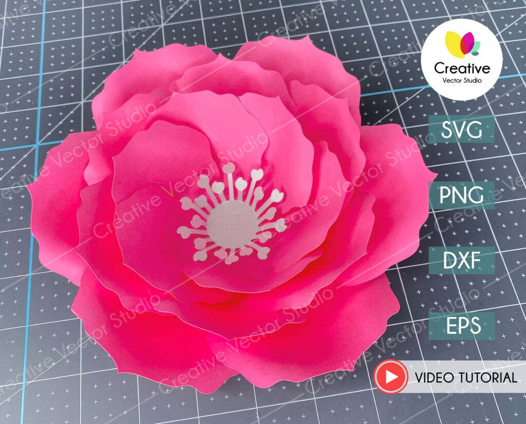 Giant Flower SVG Template #5 | Creative Vector Studio