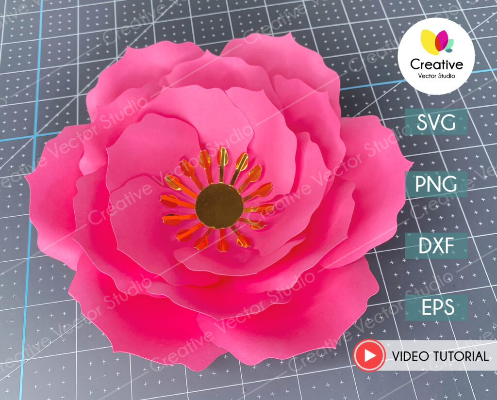 Giant Flower SVG Template #5 | Creative Vector Studio