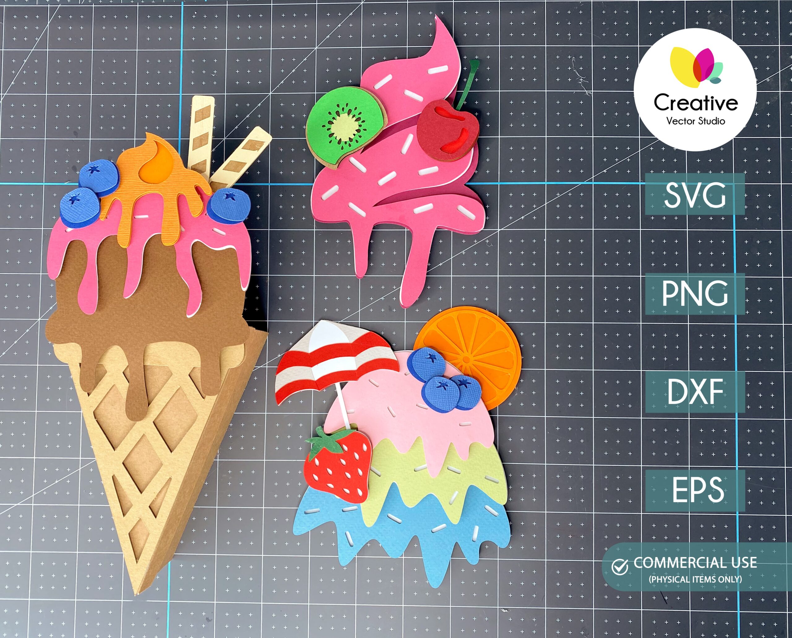 3D Ice Cream SVG Bundle Graphic by SvgOcean · Creative Fabrica