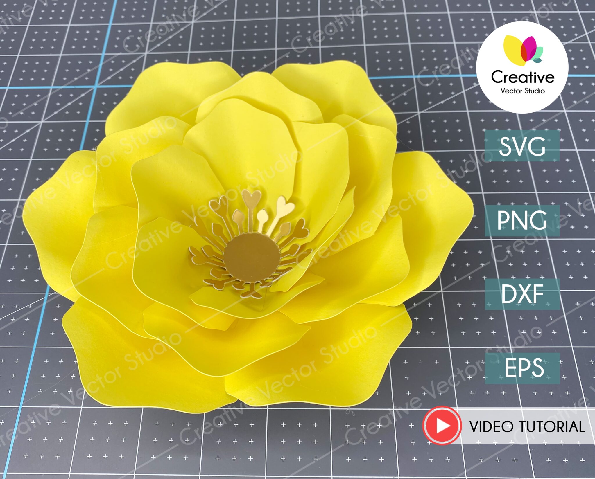 Giant Flower SVG Template #7 | Creative Vector Studio