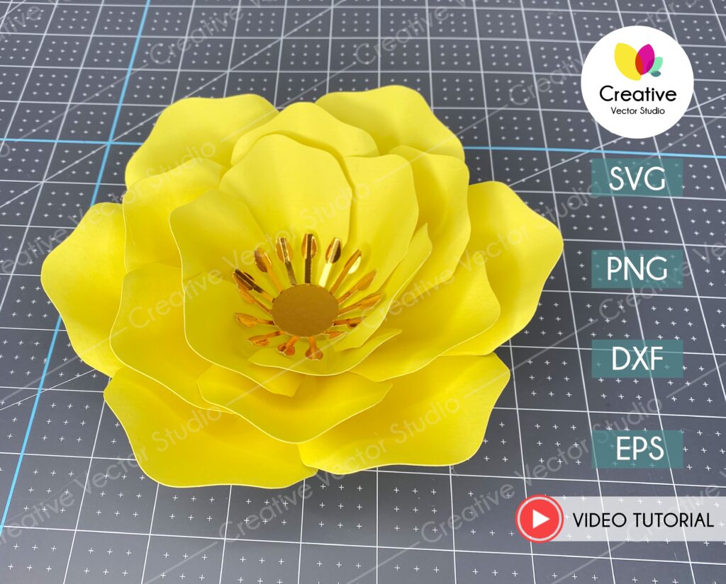 Giant Flower SVG Template #7 | Creative Vector Studio