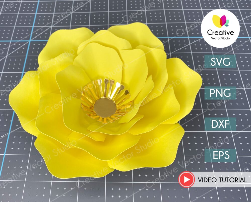 Giant Flower SVG Template #7 | Creative Vector Studio