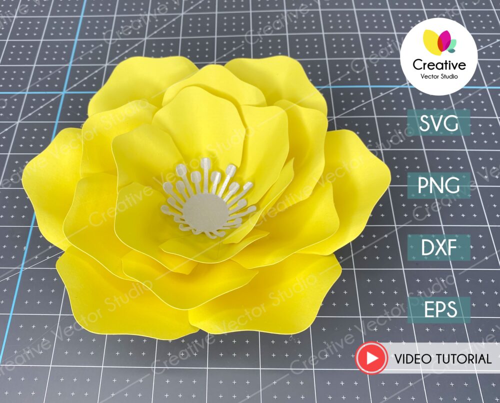 Giant Flower SVG Template #7 | Creative Vector Studio