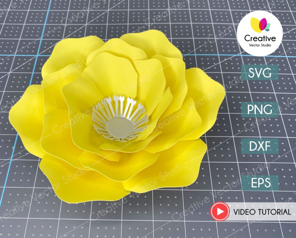 Giant Flower SVG Template #7 | Creative Vector Studio