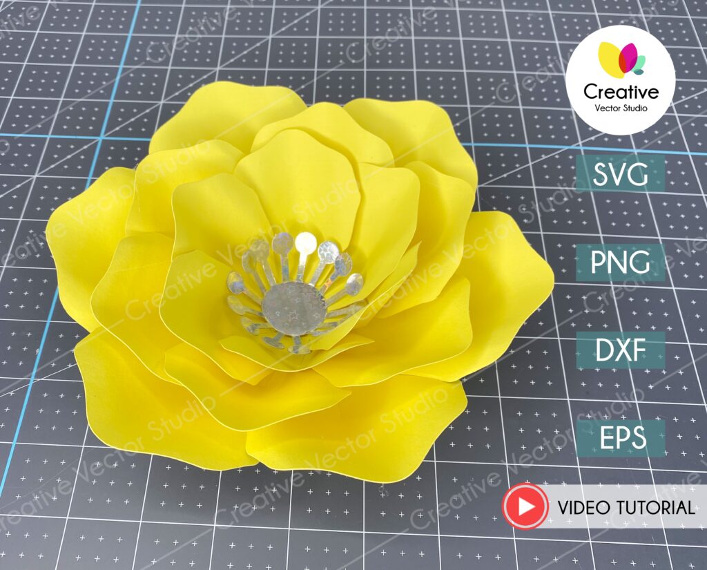 Giant Flower SVG Template #7 | Creative Vector Studio