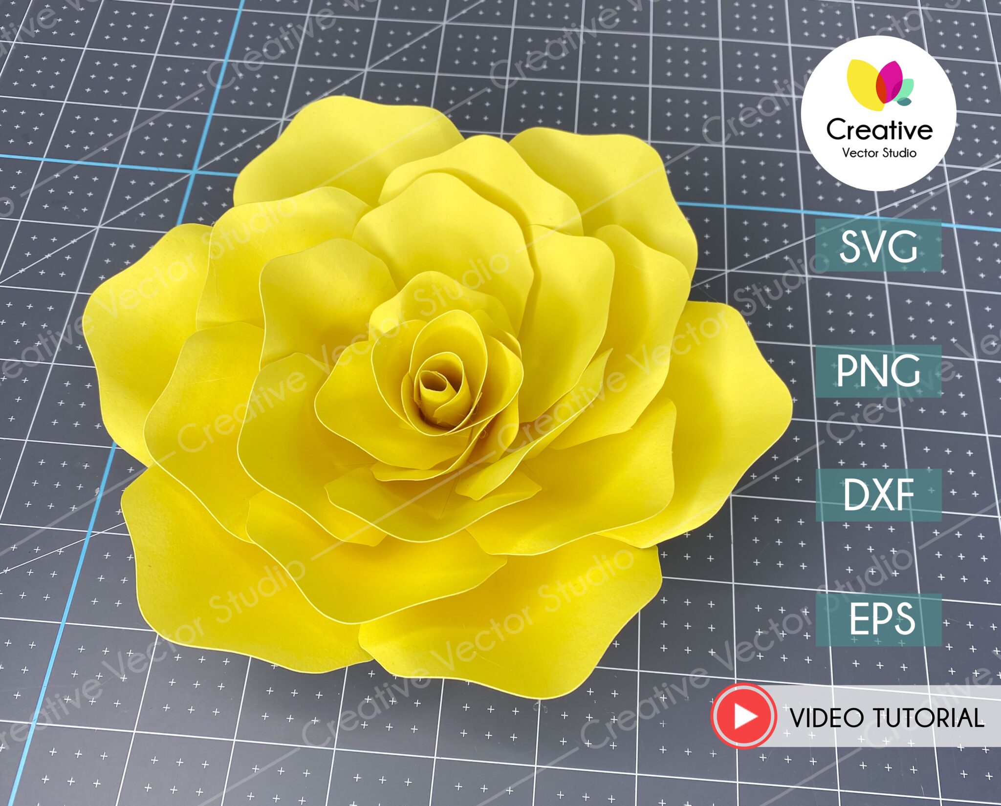 Giant Flower SVG Template #7 | Creative Vector Studio