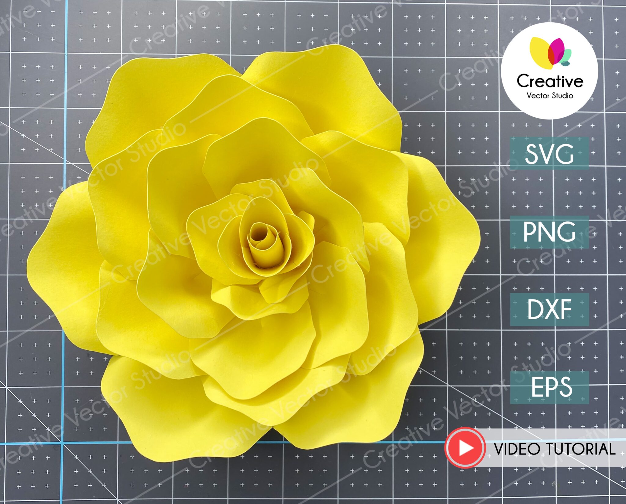 Giant Flower SVG Template #7 | Creative Vector Studio