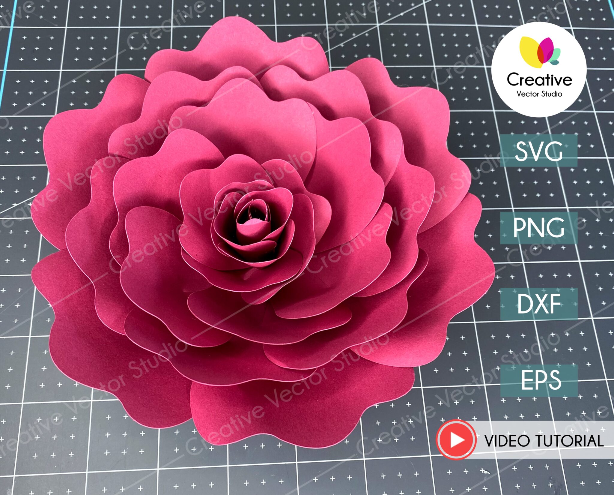 Giant Flower SVG Template #8 | Creative Vector Studio