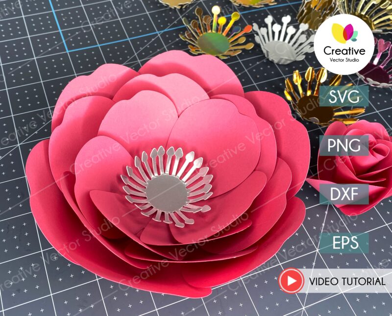 Hand made giant flower svg cut file 10