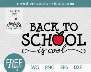 Back to school is cool free svg