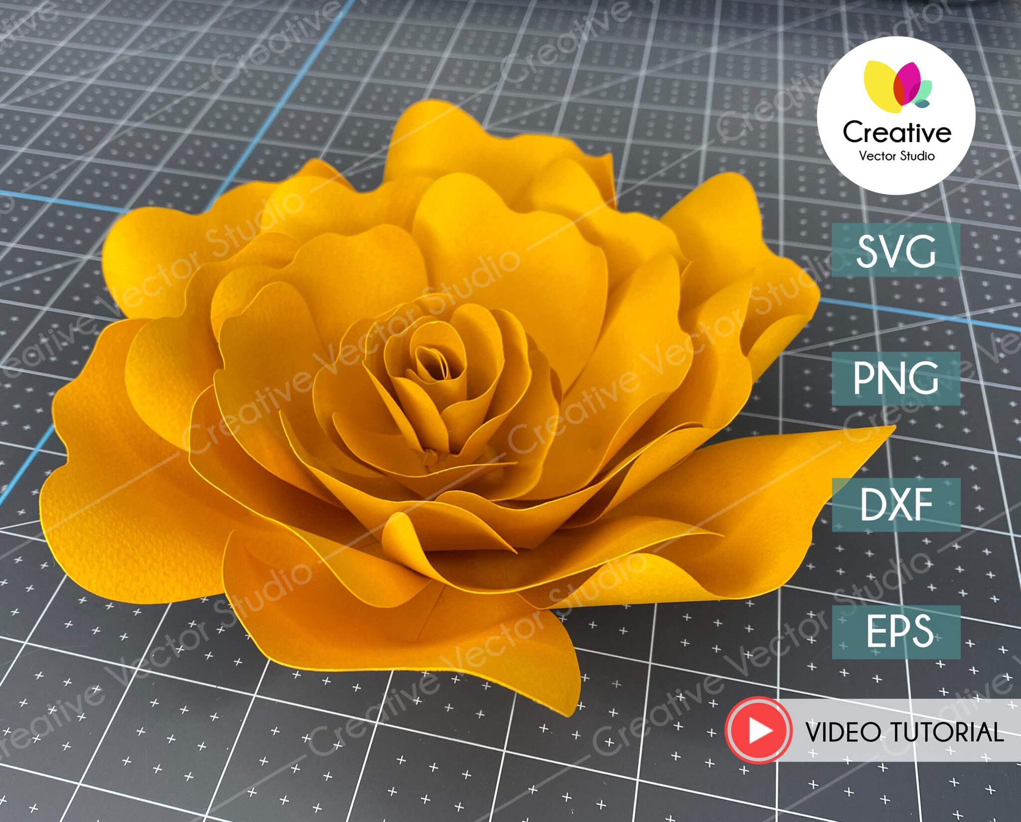 Giant Flower SVG Template #9 | Creative Vector Studio