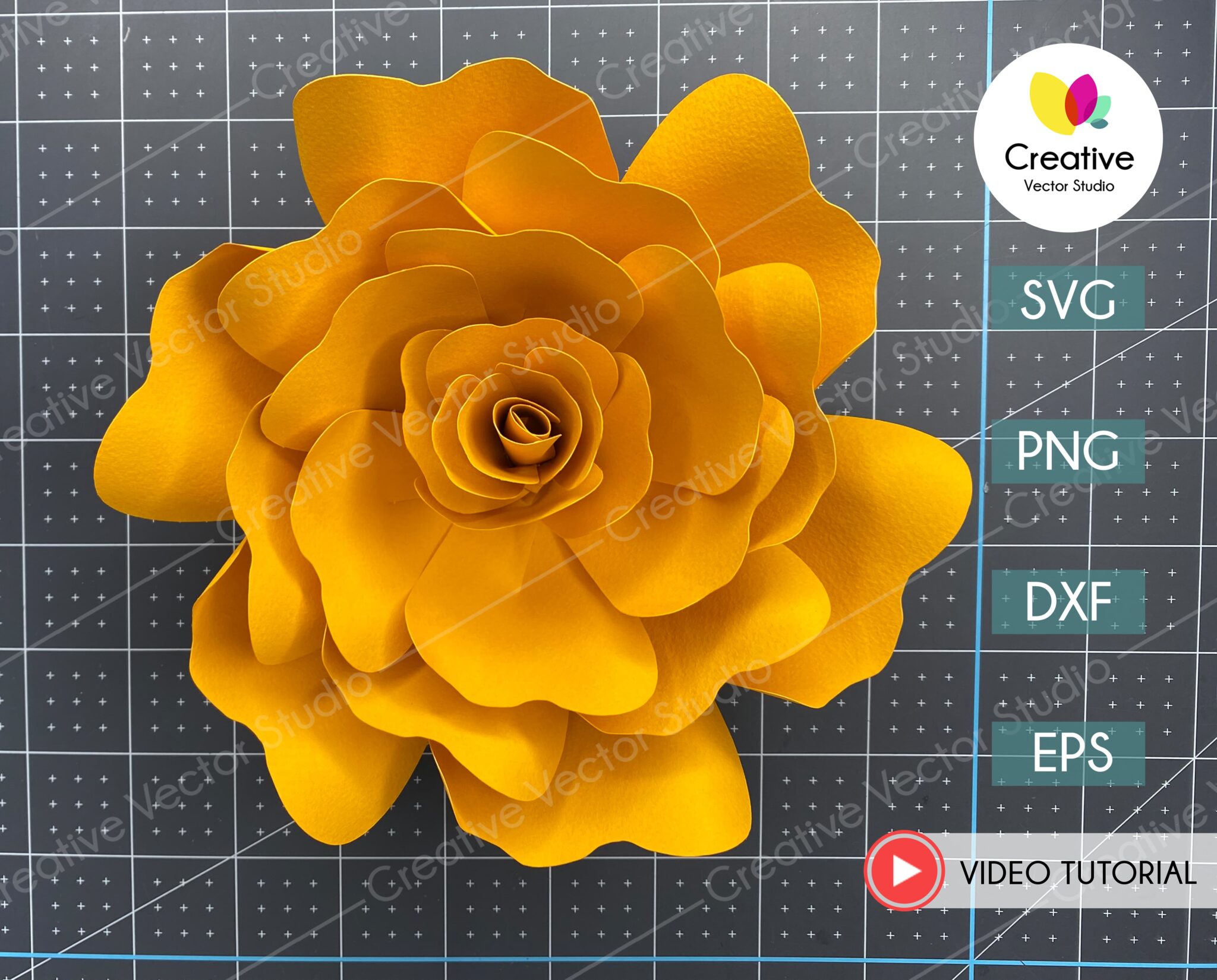 Giant Flower SVG Template #9 | Creative Vector Studio