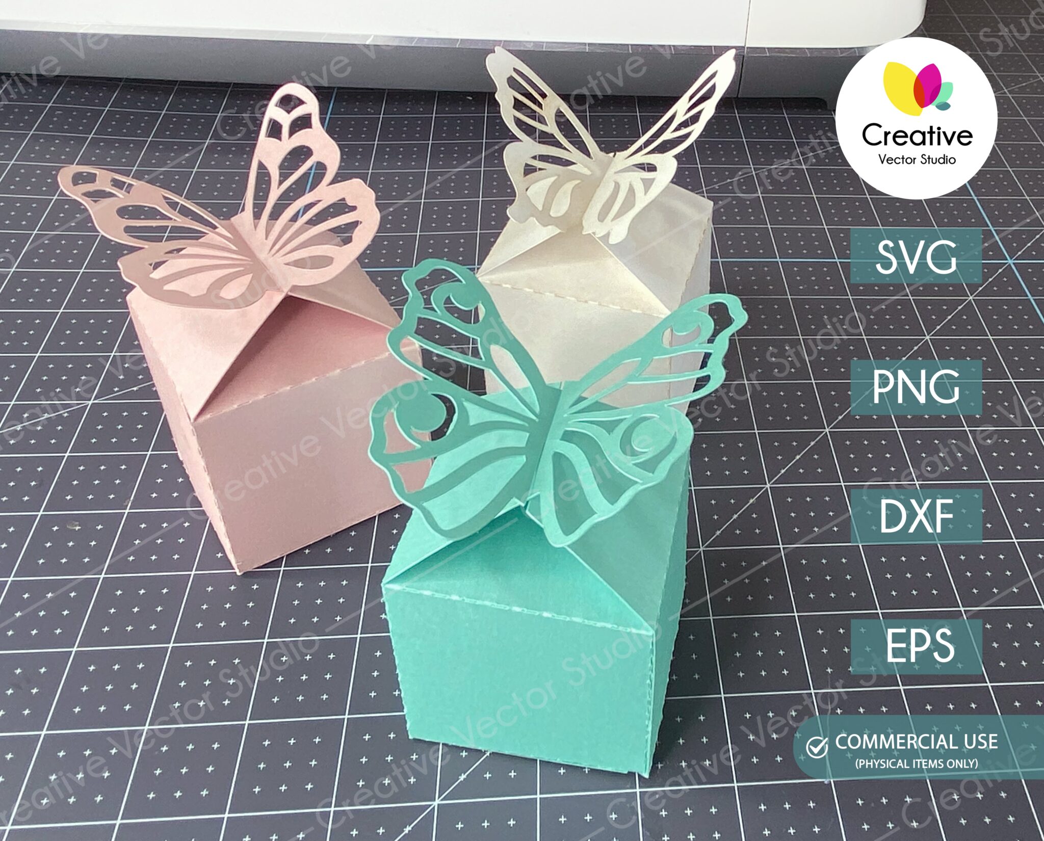 Butterfly Gift Box SVG, PNG, DXF, EPS | Creative Vector Studio