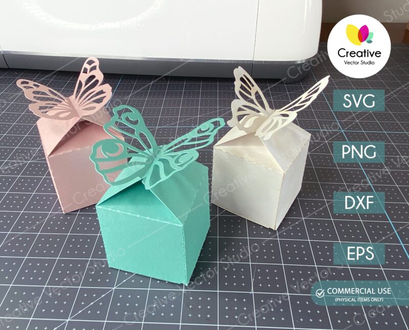 3 Butterfly Gift Box svg