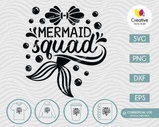 mermaid squad svg