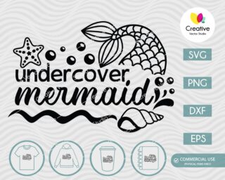 mermaid undercover svg