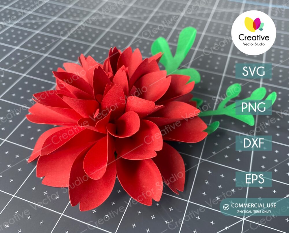 3D Paper Flower SVG Bundle | Creative Vector Studio
