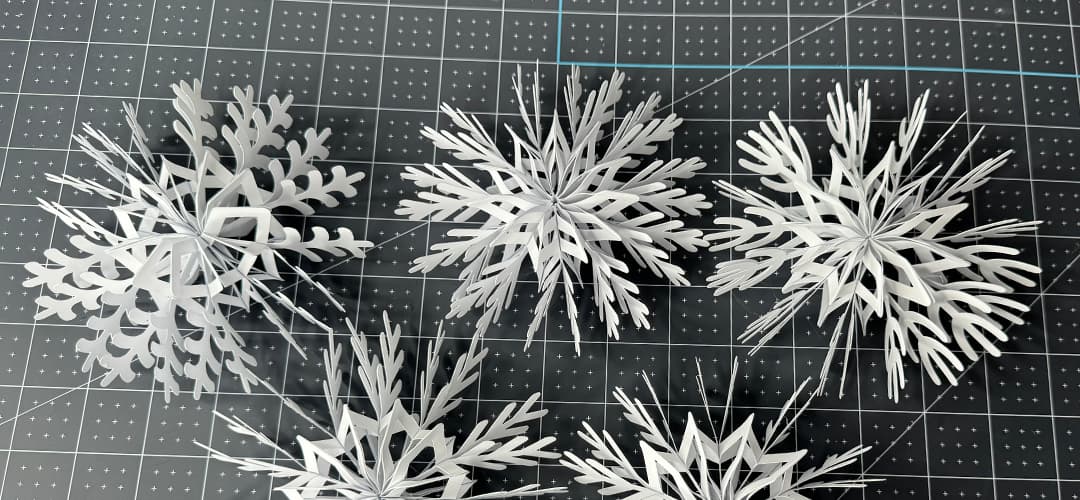 How to make DIY 3D Christmas Snowflakes SVG Cut File