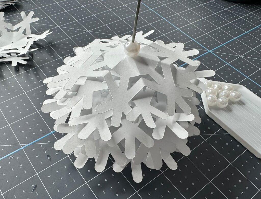 3D Christmas Tree with Paper Snowflakes