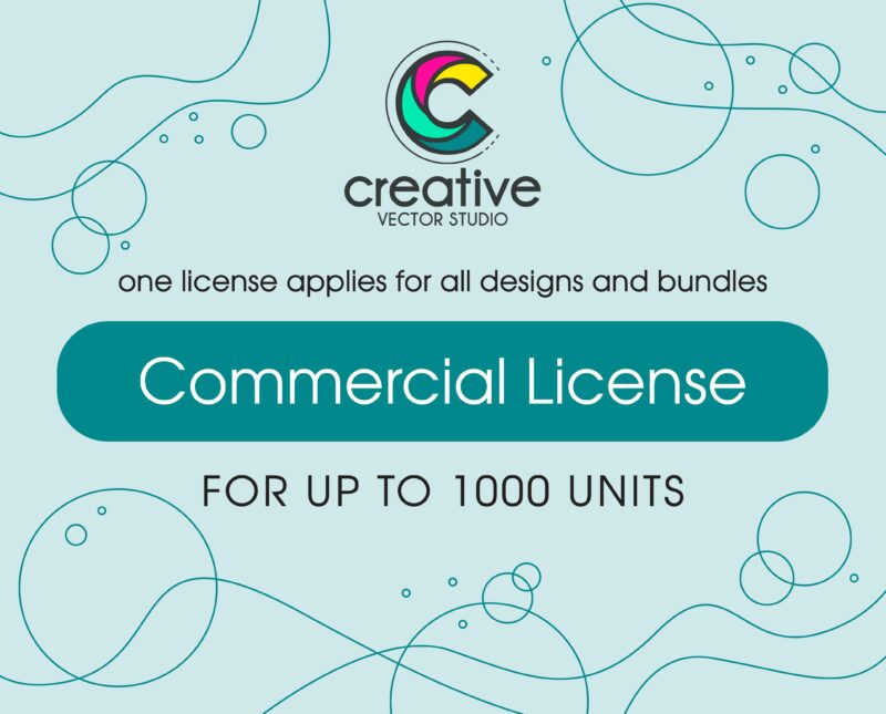 Commercial License 1000 units all designs