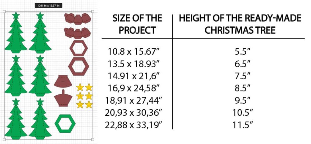 3d Christmas Tree SVG Template Step 1