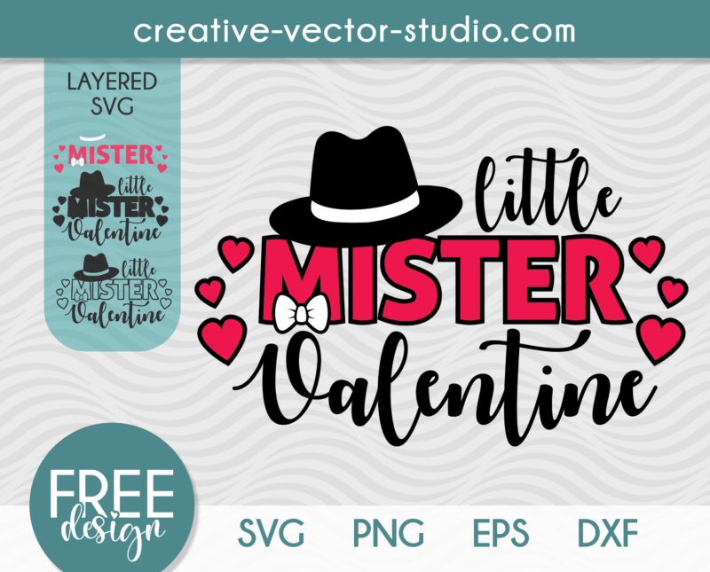 Free Little Mister Valentine SVG