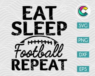 Eat Sleep Football SVG