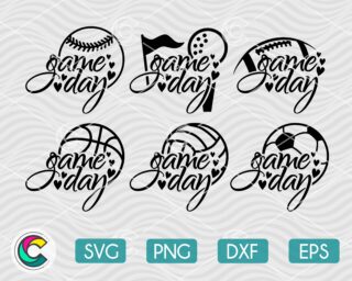 6 Game Day SVG Cut Files