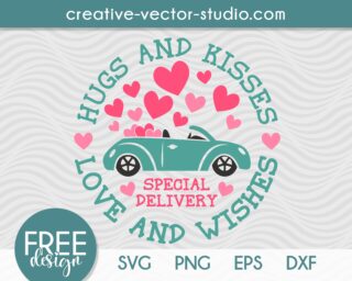 Free Valentine Truck SVG Cut File