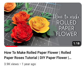 How To Make Rolled Paper Flower Video Tutorial