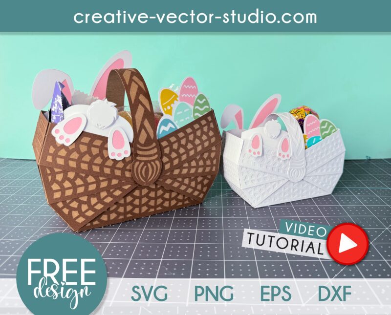 DIY Paper Basket SVG Free Template