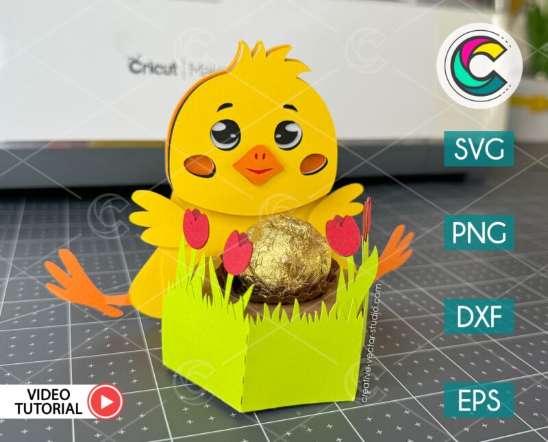 Chick Candy Holder SVG