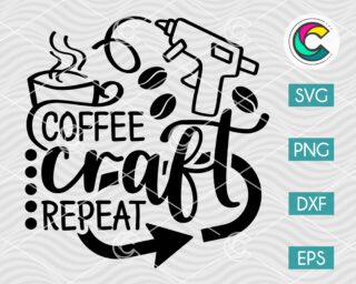 Coffee Craft Repeat SVG