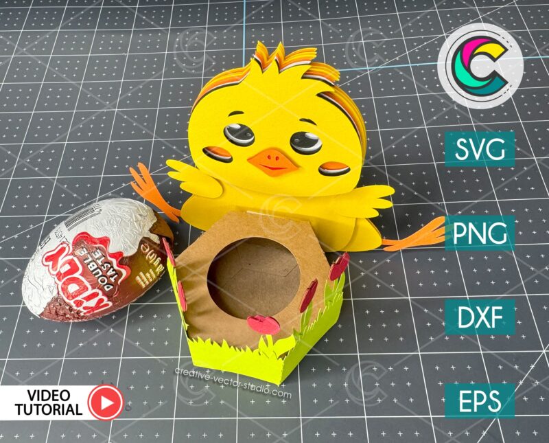 DIY easter chick egg holder svg