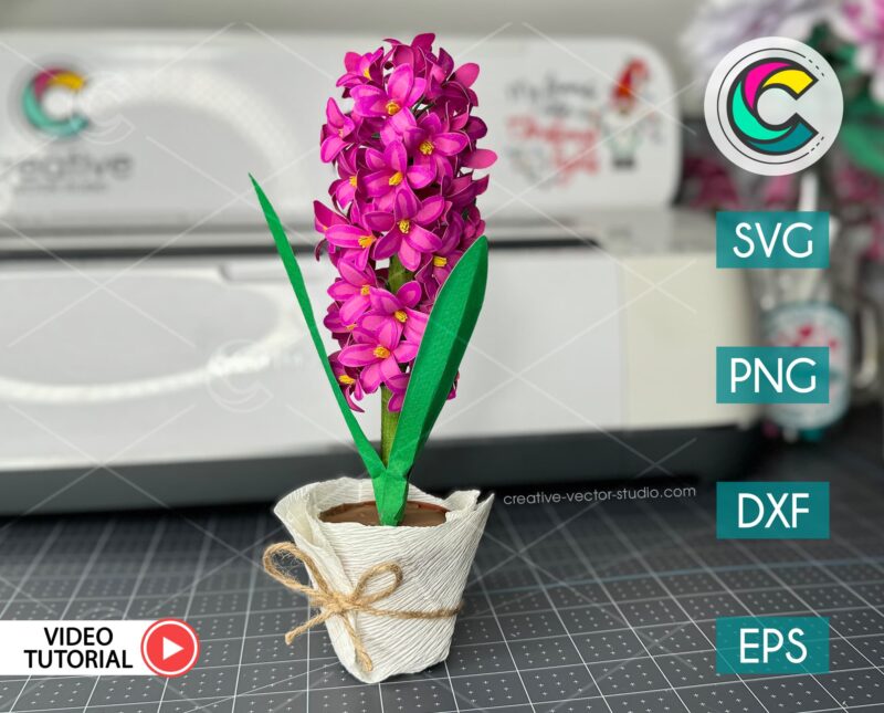 Hyacinth Paper Flower SVG