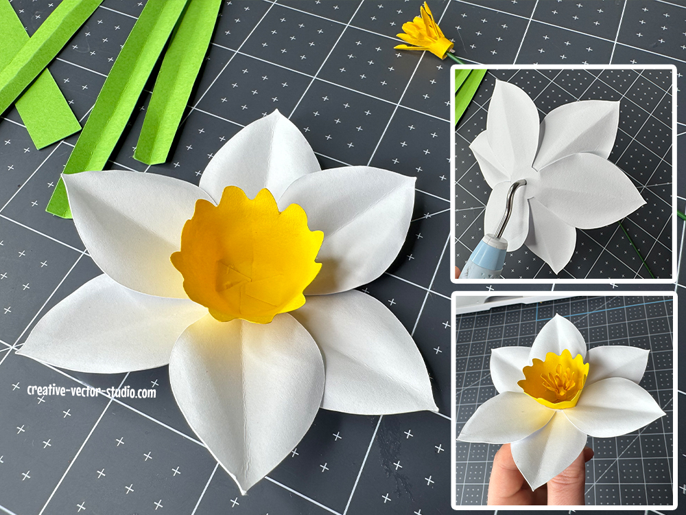 DIY daffodils flower template
