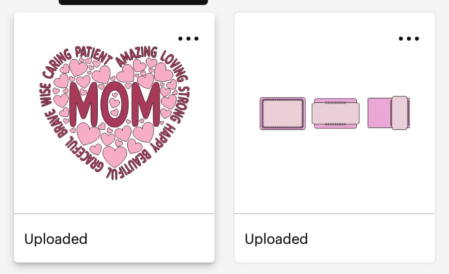 Upload these templates into Cricut Design space.